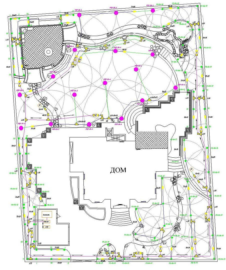 Схема разводки полива на даче